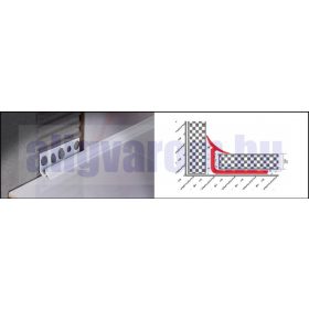   OX 6-7 mm szürke Csempe padlólap belső sarok profil hidegburkolat burkolóprofil 2500 mm