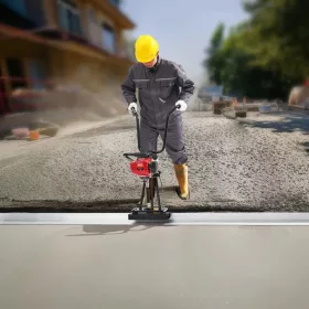   Benzines vibrációs betonlehúzó 337 cm 1,16 LE beton szintező gép alumínium gerendával