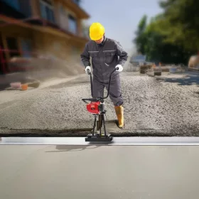   Benzines vibrációs betonlehúzó 244,5 cm 1,16 LE beton szintező gép alumínium gerendával