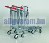 Bevásárlókocsi, kétszintes szállítókocsi, húzható, összetolható  kézikocsi 300 kg teherbírás