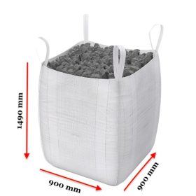   Big Bag zsák 1000 kg 4 füles hevederfüles tároló zsák 90x90x145 cm targoncával, daruval mozgatható