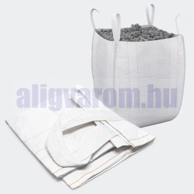  Big Bag zsák 1000 kg 4 füles hevederfüles tároló zsák 90x90x145 cm targoncával, daruval mozgatható