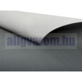SBR Bordás gumiszőnyeg szürke 3 mm vastagság 1000 és 1200 mm széles tekercs finom csíkozás 
