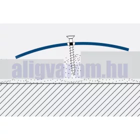AV Rozsdamentes burkolatváltó profil inox szálcsiszolt 30 mm 270 cm lecsavarozható selyemfényű szint