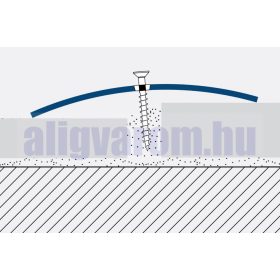   AV Rozsdamentes burkolatváltó profil inox polírozott szintkülönbség kiegyenlítő 40 mm 270 cm lecsavarozható