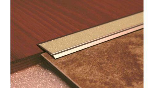 Fluoreszkáló burkolatváltó profil Bronzszínű lapos bordás barna 40 mm 900