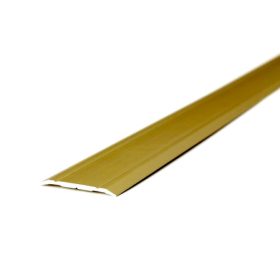   AV Burkolatváltó profil lecsavarozható Matt arany lapos bordás 40 mm 2700 mm szintkülönbség csavarral rögzíthető barna