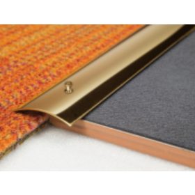 Réz burkolatváltó profil valódi sárgaréz szintkülönbség kiegyenlítő 40 mm 270 cm lecsavarozható