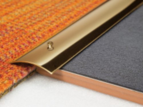AV Réz burkolatváltó profil valódi sárgaréz szintkülönbség kiegyenlítő 30 mm 90 cm lecsavarozható