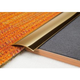 Réz burkolatváltó profil valódi sárgaréz szintkülönbség kiegyenlítő 30 mm 90 cm öntapadós