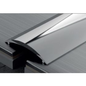   OX 30x2700 inox polírozott Burkolatváltó profil ajtó küszöb helyett Inox rozsdamentes 30 mm széles 270 cm szintkülönbség kiegyenlítő