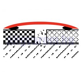   OX 80x2000 Küszöbtakaró profil nagy résre matt arany 80 mm széles 200 cm  küszöbáthidaló burkolatváltó öntapadósan ragasztható