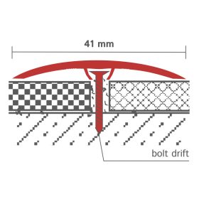 OX 40x90 Szintkiegyenlítő profil ezüst 0-12 mm 40 mm széles 90 cm szintkülönbség