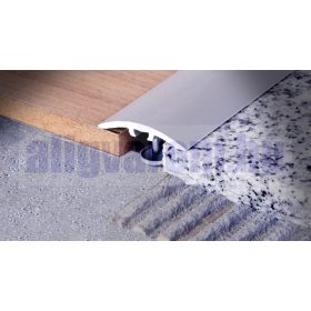   OX 40x90 Szintkiegyenlítő profil ezüst 0-12 mm 40 mm széles 90 cm szintkülönbség kiegyenlítő csavarozható 0-12 mm közötti magasságkülönbség esetén