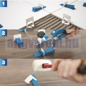 OX 500 db Szintező kapu burkoló ékhez 1 mm fugatáv - 3-12 mm-es lapokhoz Burkolás házilag