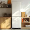 Állítható mosógép- és hűtőszekrény-állvány 500 kg teherbírású bútorszállító kocsi 91x91x11 cm 