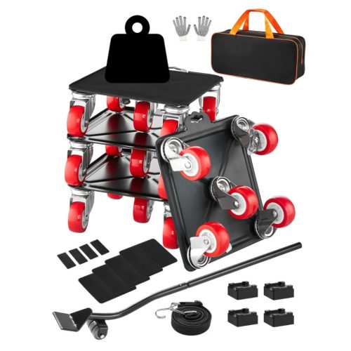 4 db Ötkerekű szállítókocsi 1575 kg teherbírású bútorszállító kocsi