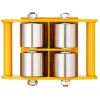 4x Görgős szállító kocsi 12 tonna teherbírású szállító kocsi 280x210x105mm görgős szállító 4 irányú kerekekkel