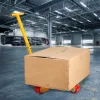 Szállító kocsi fogantyúval 425x335x116mm 3 tonnás ipari görgő 3x 360° PU kerekekkel