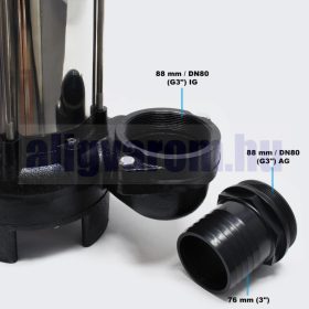   Ipari nagyteljesítményű szennyvízszivattyú rozsdamentes búvárszivattyú 2200 W 31.200 l/h 10 m emelésű zagyszivattyú gyengesav és lúgálló