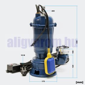   Szennyvízszivattyú 20 méteres tömlővel  búvárszivattyú úszókapcsolóval 550 W 10000 l/h 8 méter emelési magasság