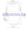 12V búvárszivattyú 4100 liter/óra 3A 36W