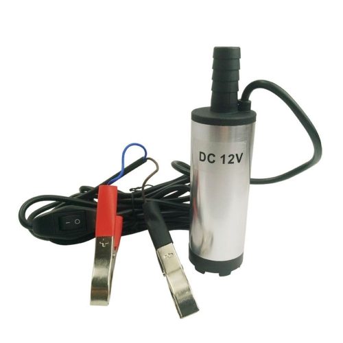 12V 18W 720 l/h Búvárszivattyú 38mm átmérőjű, víz vagy dízel gázolaj üzemanyag szivattyú 60 és 200 literes hordószivattyú