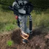Benzines kerítés oszlop leverő 37,7 cm³, 4 ütemű motor, 3 cserélhető fej oszlopverő gép cölöpverő