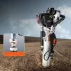Benzines kerítés oszlop leverő 37,7 cm³, 4 ütemű motor, 3 cserélhető fej oszlopverő gép cölöpverő