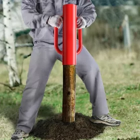  Kézi oszlopverő 68,5 mm belső átmérő, szénacél kivitel kerítésoszlop leverő cölöpverő
