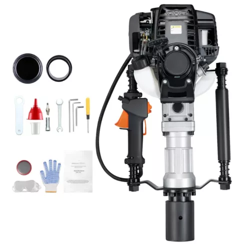 Benzines oszlopverő gép 37,7 cm³, 4 ütemű motor, 55/70 mm fej cölöpverő