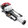 Benzines oszlopverő gép 52 cm³, 2 ütemű motor, 3 cserélhető fej kerítés oszlop leverő