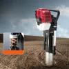 Benzines oszlopverő gép 52 cm³, 2 ütemű motor, 3 cserélhető fej kerítés oszlop leverő