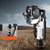 Benzines oszlopverő gép 37,7 cm³, 4 ütemű motor, 2 cserélhető fej kerítés oszlop leverő cölöpverő