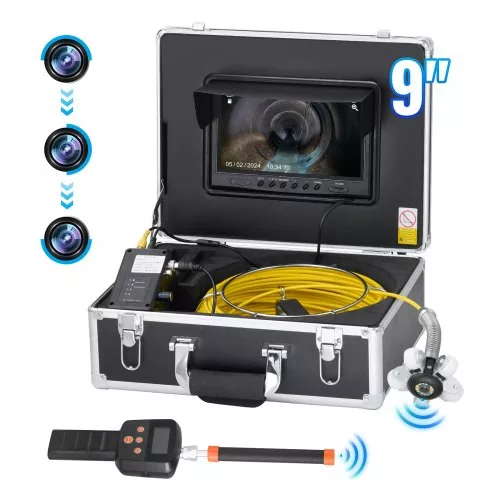 Ipari csőkamera 50m ⌀23mm 9" LCD 1080P kijelző, 512 Hz helymeghatározás