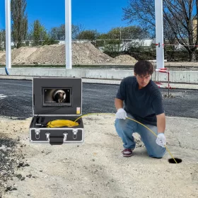   Ipari csőkamera 50m ⌀23mm 9" LCD 1080P kijelző, 512 Hz helymeghatározás