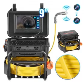   Ipari csatornakamera 70m ⌀23mm csőkamera 9" kijelző 1080P 512 Hz jeladó