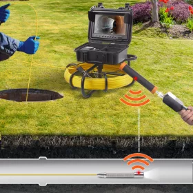   Ipari csőkamera 50m ⌀23mm 720p 229 mm LCD kijelző, 512Hz helymeghatározó