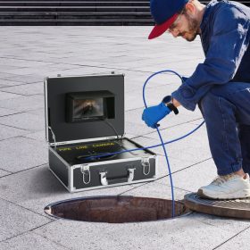 Csőkamera 30m csatorna kamera endoszkóp 130° látószög 25 mm kamera átmérő 4500 mAh akkumulátor