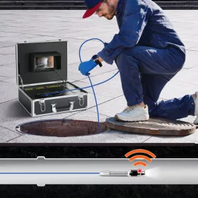   Ipari csőkamera 40m ⌀25mm 7" LCD kijelző, 16GB SD kártya, 512Hz lokátor