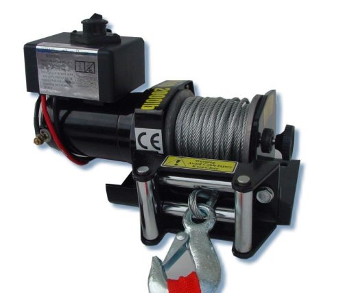 Távirányítós elektromos csörlő vontató motoros drótkötél 12V 1130 kg 2500 LBs rádiós, kábel nélküli távirányító