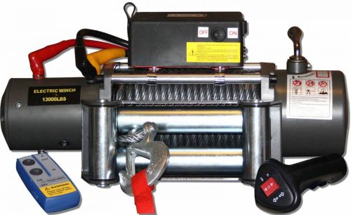 24V 5900 kg Csörlő távirányítású motoros drótköteles 