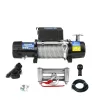  12V 12000 lb/ 5443 kg nagy teherbírású, elektromos csörlő, vezeték nélküli távirányítóval, drótkötéllel, vontató csörlő 
