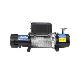  12V 12000 lb/ 5443 kg nagy teherbírású, elektromos csörlő, vezeték nélküli távirányítóval, drótkötéllel, vontató csörlő 