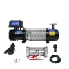  12V 13000 lb/ 5897 kg nagy teherbírású, elektromos csörlő, vezeték nélküli távirányítóval, drótkötéllel, vontató csörlő 