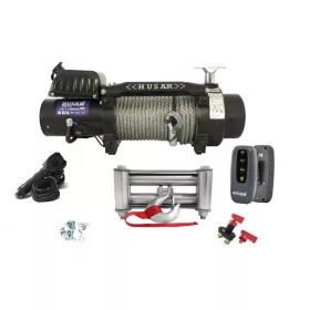  12V 14000 lb/ 6350 kg nagy teherbírású, elektromos csörlő, vezeték nélküli távirányítóval, drótkötéllel, vontató csörlő 