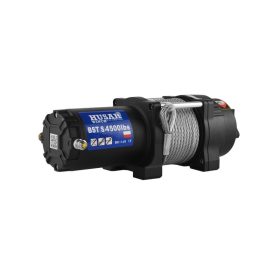   12V 4500 lb/ 2041 kg teherbírású, elektromos csörlő, vezeték nélküli távirányítóval, drótkötéllel, vontató csörlő