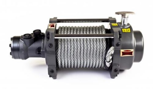 15000 lb/ 6803 kg nagy teherbírású, hidraulikus csörlő drótkötéllel 