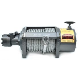   16000 lb/ 7257 kg nagy teherbírású, hidraulikus csörlő drótkötéllel 