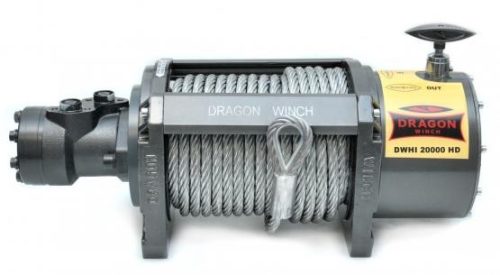 20000 lb/ 9072 kg nagy teherbírású, hidraulikus csörlő drótkötéllel 